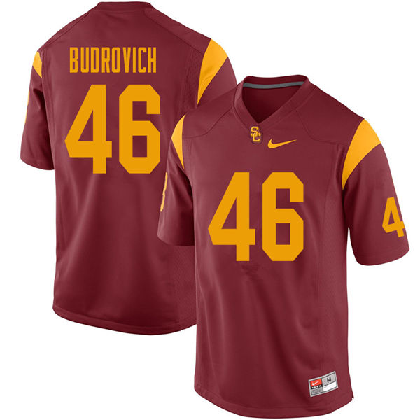 Men #46 Reid Budrovich USC Trojans College Football Jerseys Sale-Cardinal